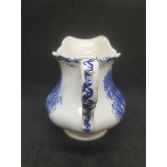 Petrus Regout & Co Maastricht - Abbey - Holland Blue & White Creamer Pitcher - Picture 4 of 11